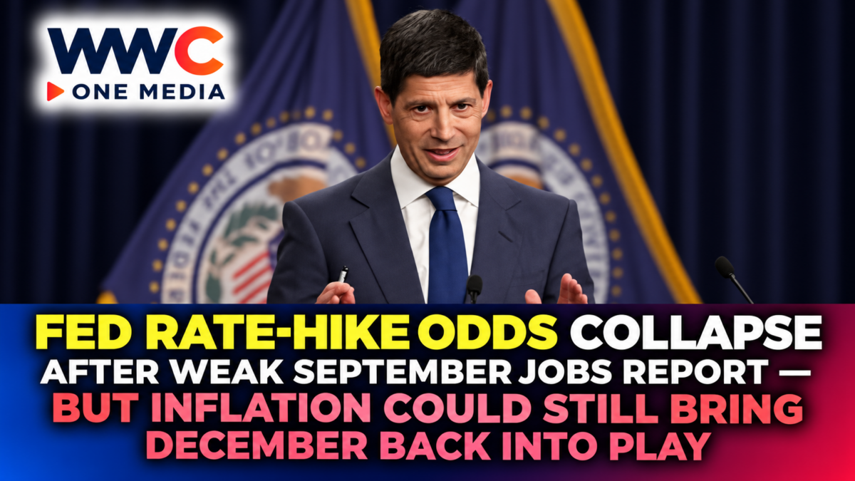 Fed Rate-Hike Odds Collapse After Weak September Jobs Report — But Inflation Could Still Bring December Back Into Play