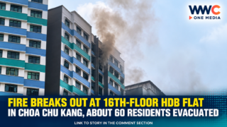 Fire Breaks Out at 16th-Floor HDB Flat in Choa Chu Kang, About 60 Residents Evacuated