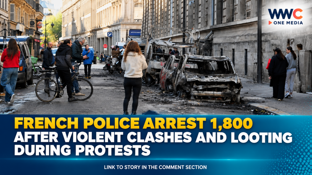 French Police Arrest 1,800 After Violent Clashes and Looting During Protests