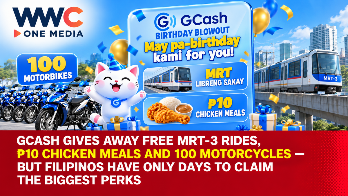 GCash Gives Away Free MRT-3 Rides, ₱10 Chicken Meals and 100 Motorcycles — But Filipinos Have Only Days to Claim the Biggest Perks