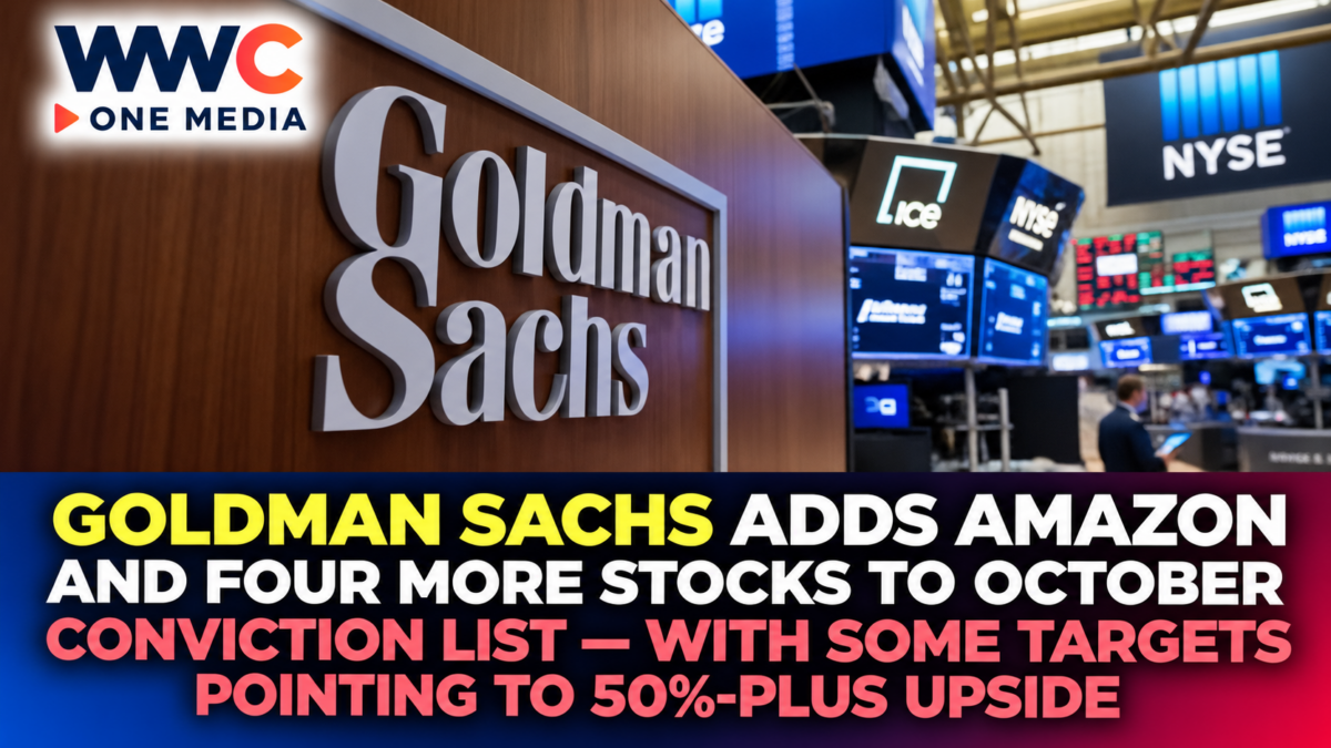 Goldman Sachs Adds Amazon and Four More Stocks to October Conviction List — With Some Targets Pointing to 50%-Plus Upside