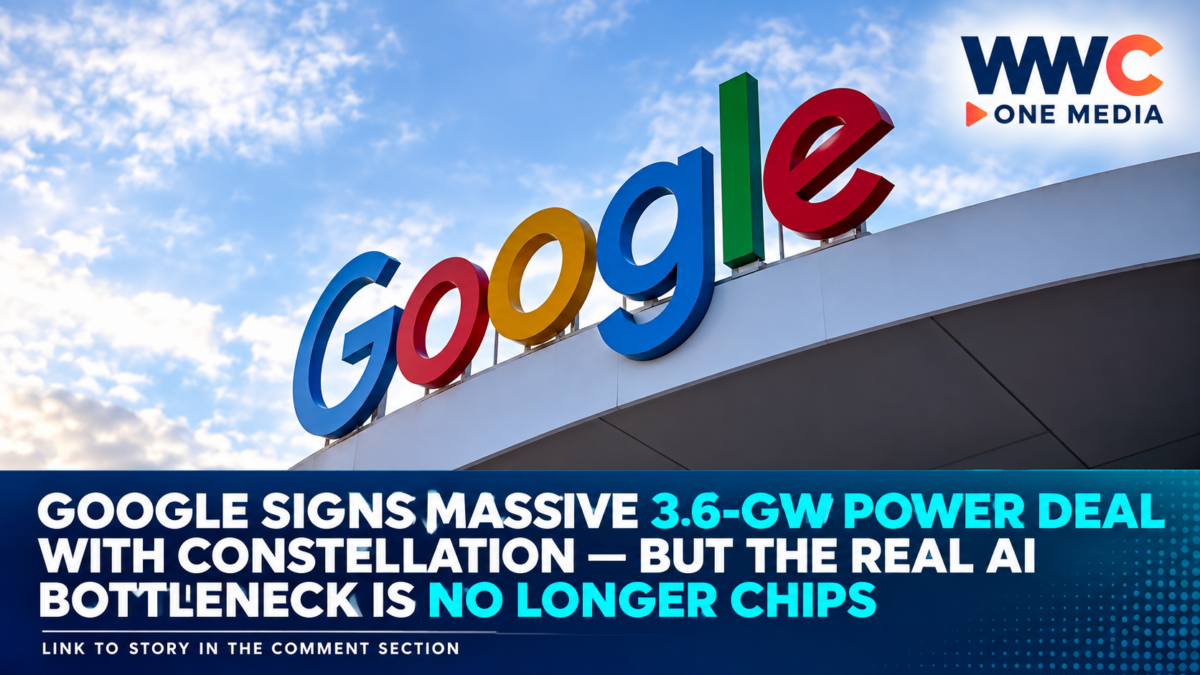 Google Signs Massive 3.6-GW Power Deal With Constellation — But the Real AI Bottleneck Is No Longer Chips