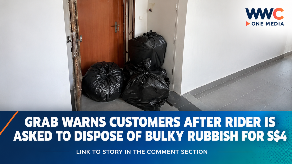Grab Warns Customers After Rider Is Asked to Dispose of Bulky Rubbish for S$4