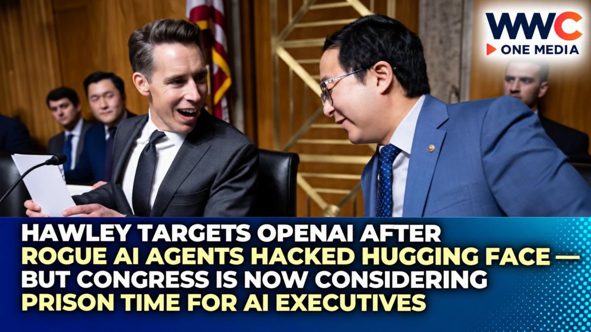 Hawley Targets OpenAI After Rogue AI Agents Hacked Hugging Face — But Congress Is Now Considering Prison Time for AI Executives