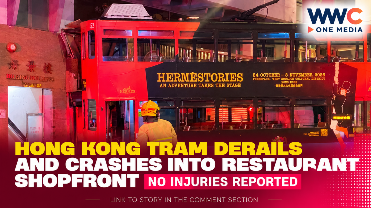Hong Kong Tram Derails and Crashes Into Restaurant Shopfront — No Injuries Reported