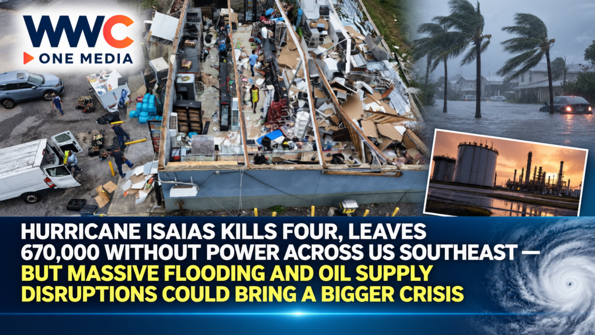 Hurricane Isaias Kills Four, Leaves 670,000 Without Power Across US Southeast — But Massive Flooding and Oil Supply Disruptions Could Bring a Bigger Crisis