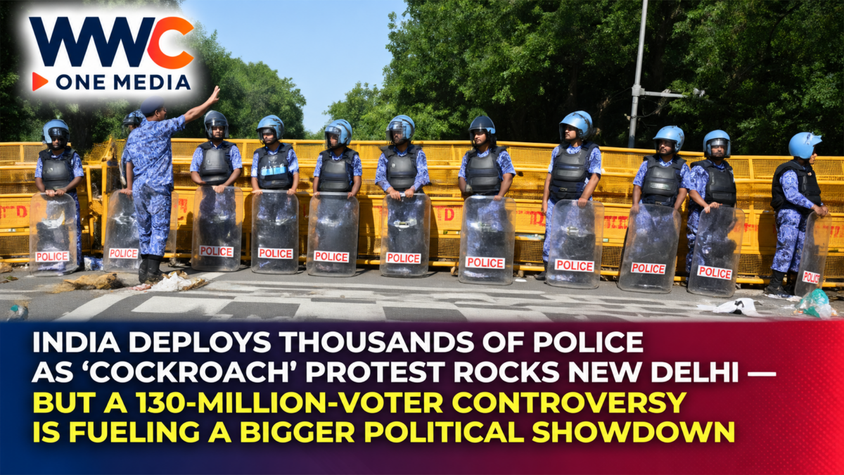 India Deploys Thousands of Police as ‘Cockroach’ Protest Rocks New Delhi — But a 130-Million-Voter Controversy Is Fueling a Bigger Political Showdown
