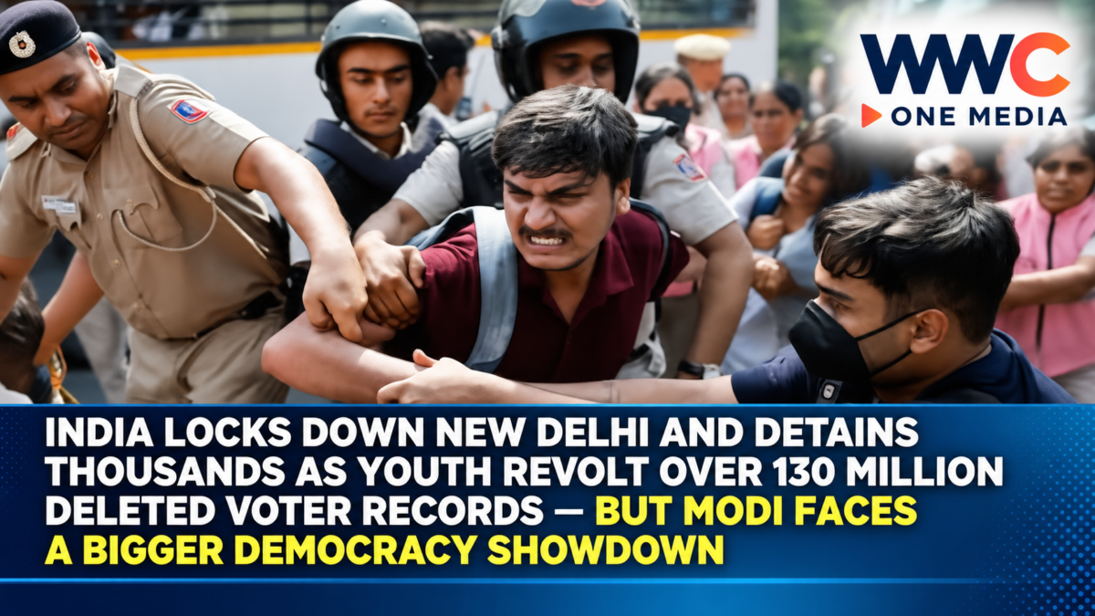 India Locks Down New Delhi and Detains Thousands as Youth Revolt Over 130 Million Deleted Voter Records — But Modi Faces a Bigger Democracy Showdown