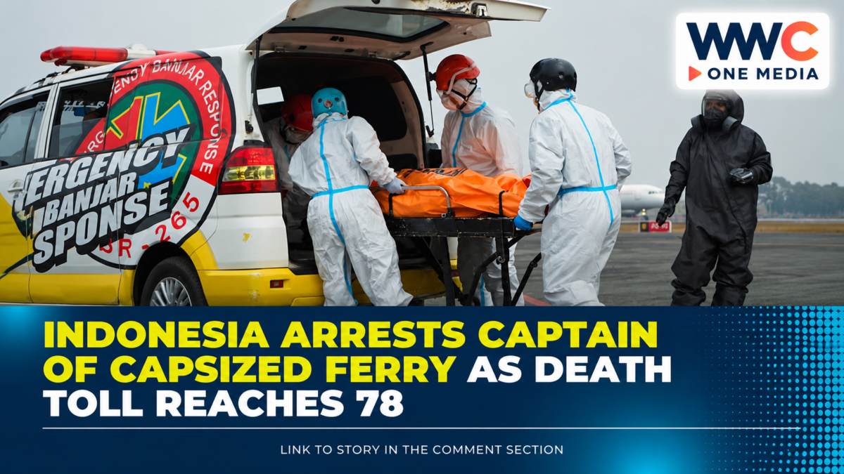 Indonesia Arrests Captain of Capsized Ferry as Death Toll Reaches 78