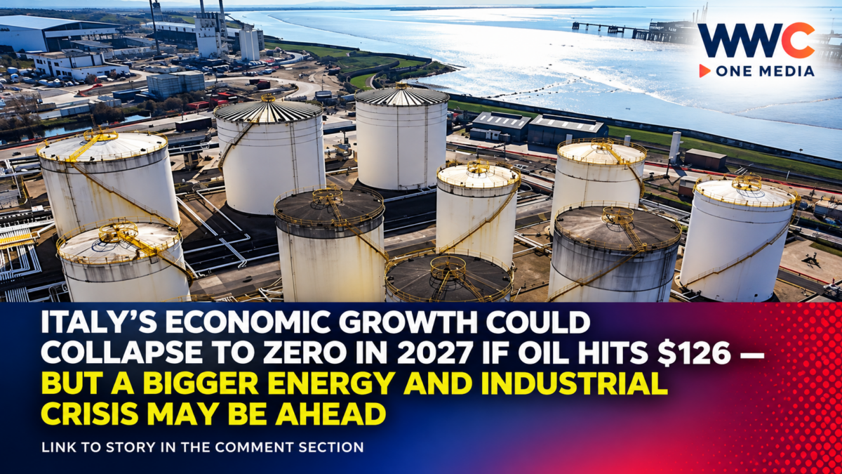 Italy’s Economic Growth Could Collapse to Zero in 2027 if Oil Hits $126 — But a Bigger Energy and Industrial Crisis May Be Ahead