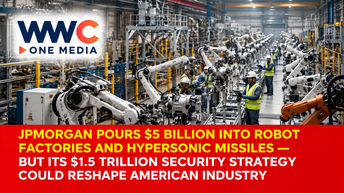 JPMorgan Pours $5 Billion Into Robot Factories and Hypersonic Missiles — But Its $1.5 Trillion Security Strategy Could Reshape American Industry