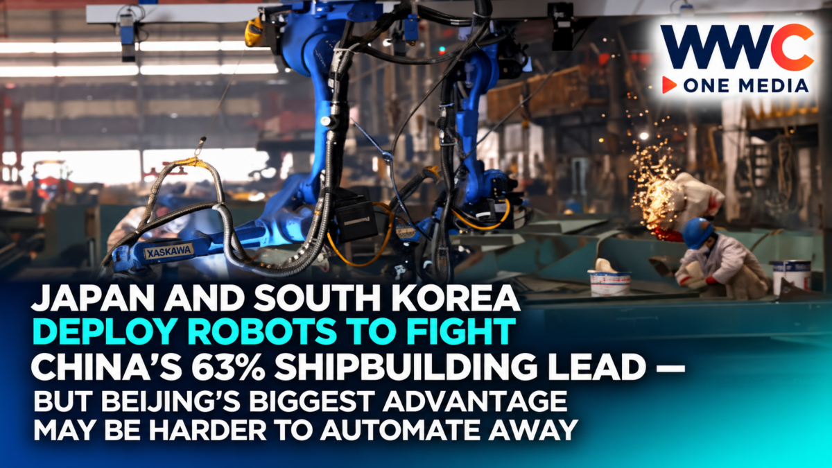 Japan and South Korea Deploy Robots to Fight China’s 63% Shipbuilding Lead — But Beijing’s Biggest Advantage May Be Harder to Automate Away