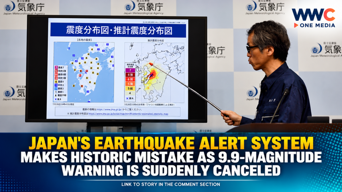 Japan’s Earthquake Alert System Makes Historic Mistake as 9.9-Magnitude Warning Is Suddenly Canceled