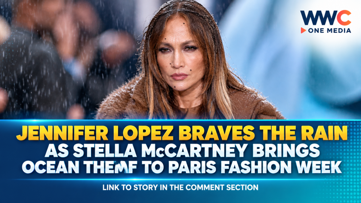 Jennifer Lopez Braves the Rain as Stella McCartney Brings Ocean Theme to Paris Fashion Week