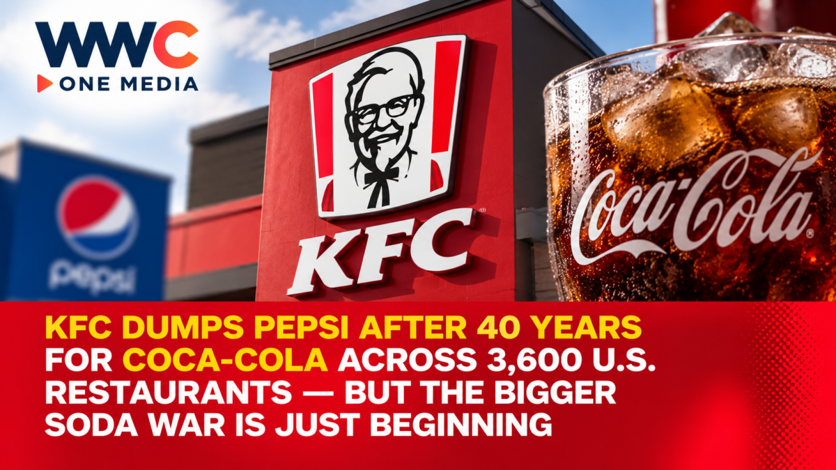 KFC Dumps Pepsi After 40 Years for Coca-Cola Across 3,600 U.S. Restaurants — But the Bigger Soda War Is Just Beginning