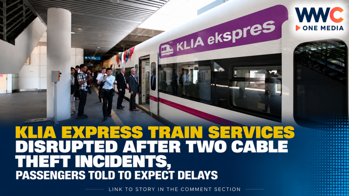 KLIA Express Train Services Disrupted After Two Cable Theft Incidents, Passengers Told to Expect Delays