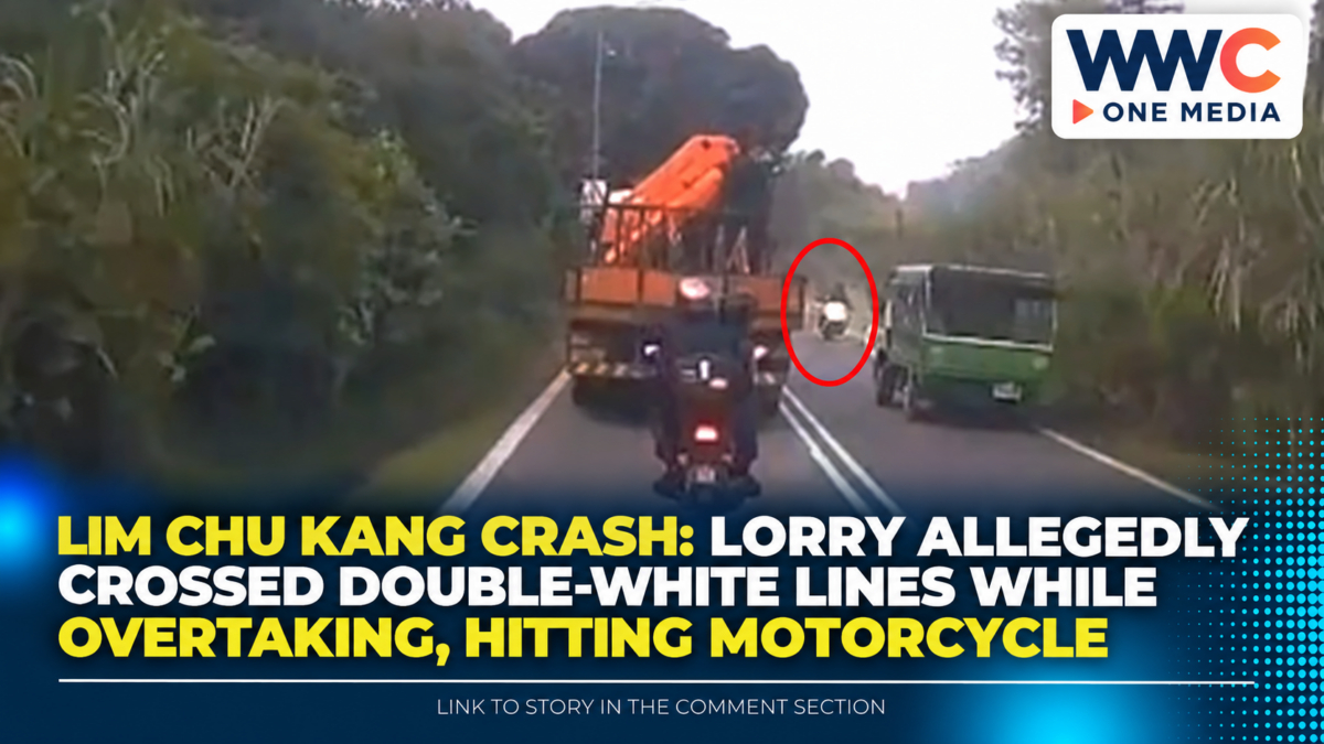 Lim Chu Kang Crash: Lorry Allegedly Crossed Double-White Lines While Overtaking, Hitting Motorcycle