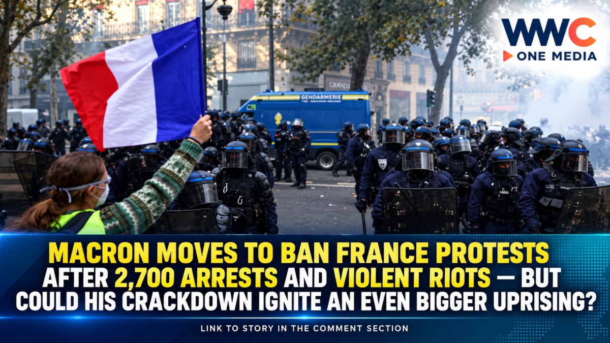 MACRON MOVES TO BAN FRANCE PROTESTS AFTER 2,700 ARRESTS AND VIOLENT RIOTS — BUT COULD HIS CRACKDOWN IGNITE AN EVEN BIGGER UPRISING?