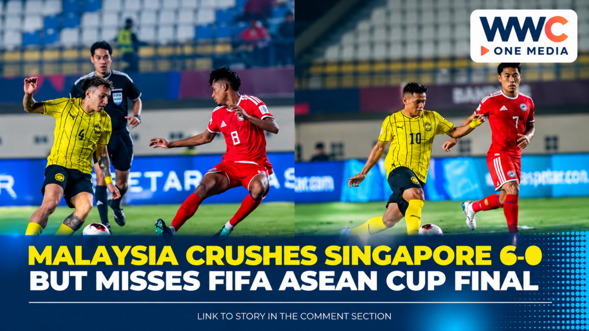 Malaysia Crushes Singapore 6-0 but Misses FIFA ASEAN Cup Final
