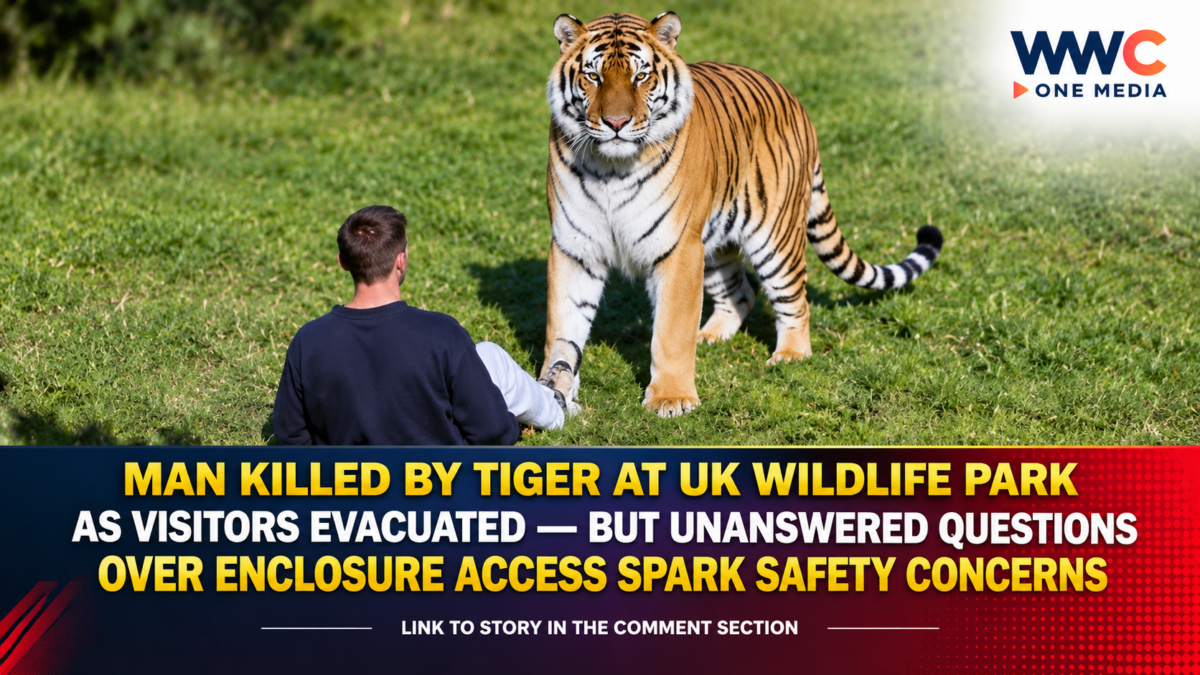 Man Killed by Tiger at UK Wildlife Park as Visitors Evacuated — But Unanswered Questions Over Enclosure Access Spark Safety Concerns