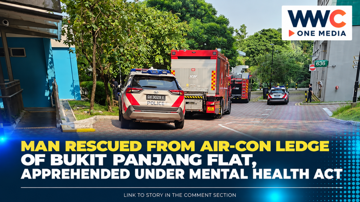 Man Rescued From Air-Con Ledge of Bukit Panjang Flat, Apprehended Under Mental Health Act