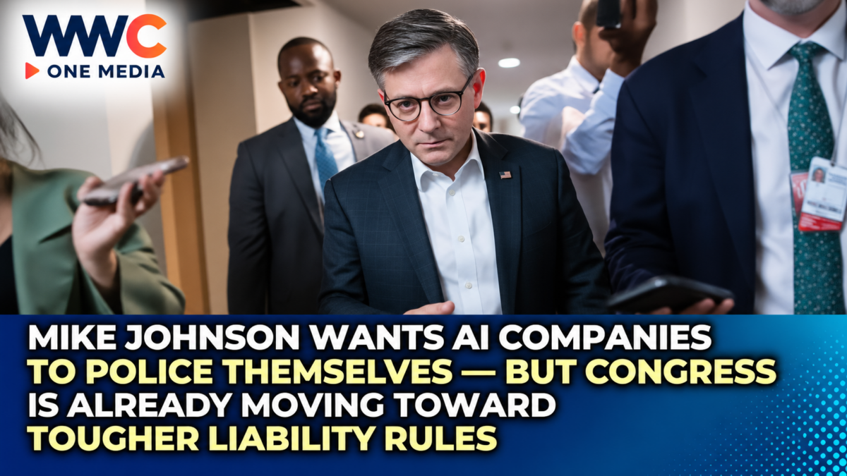 Mike Johnson Wants AI Companies to Police Themselves — But Congress Is Already Moving Toward Tougher Liability Rules