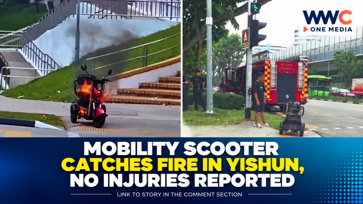 Mobility Scooter Catches Fire in Yishun, No Injuries Reported