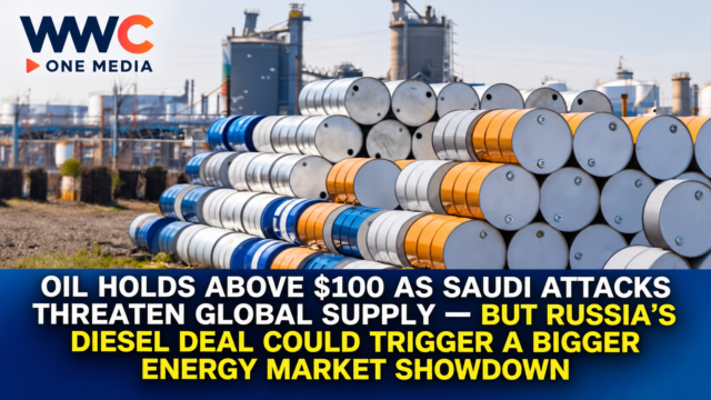 Oil Holds Above $100 as Saudi Attacks Threaten Global Supply — But Russia’s Diesel Deal Could Trigger a Bigger Energy Market Showdown