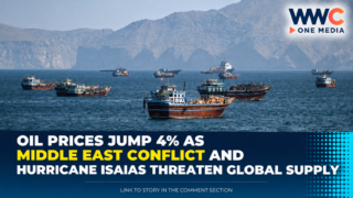 Oil Prices Jump 4% as Middle East Conflict and Hurricane Isaias Threaten Global Supply