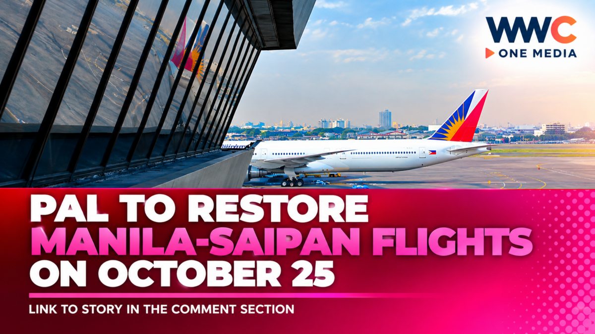 PAL to Restore Manila-Saipan Flights on October 25