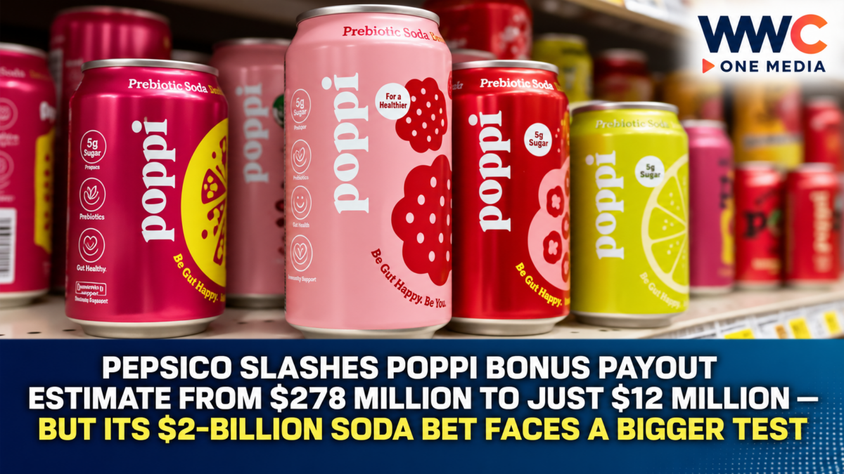 PepsiCo Slashes Poppi Bonus Payout Estimate From $278 Million to Just $12 Million — But Its $2-Billion Soda Bet Faces a Bigger Test