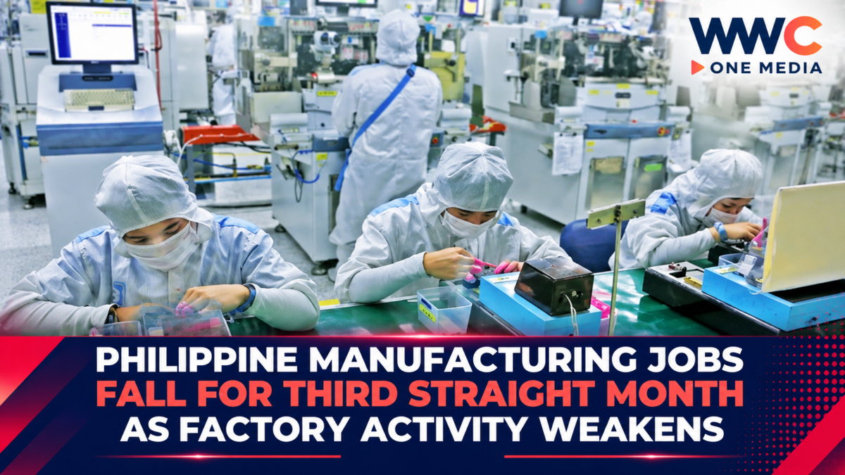 Philippine Manufacturing Jobs Fall for Third Straight Month as Factory Activity Weakens