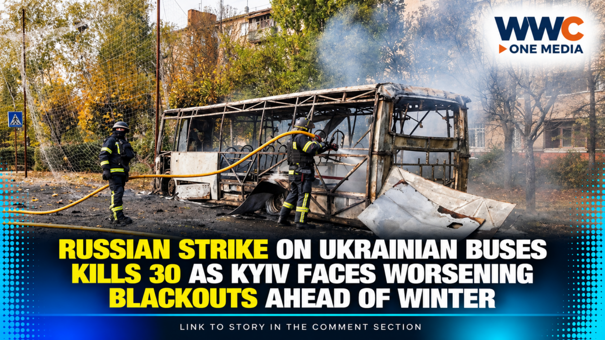 Russian Strike on Ukrainian Buses Kills 30 as Kyiv Faces Worsening Blackouts Ahead of Winter