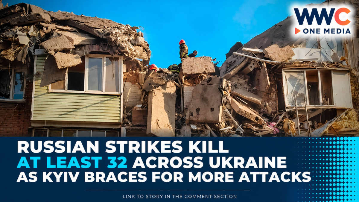 Russian Strikes Kill at Least 32 Across Ukraine as Kyiv Braces for More Attacks