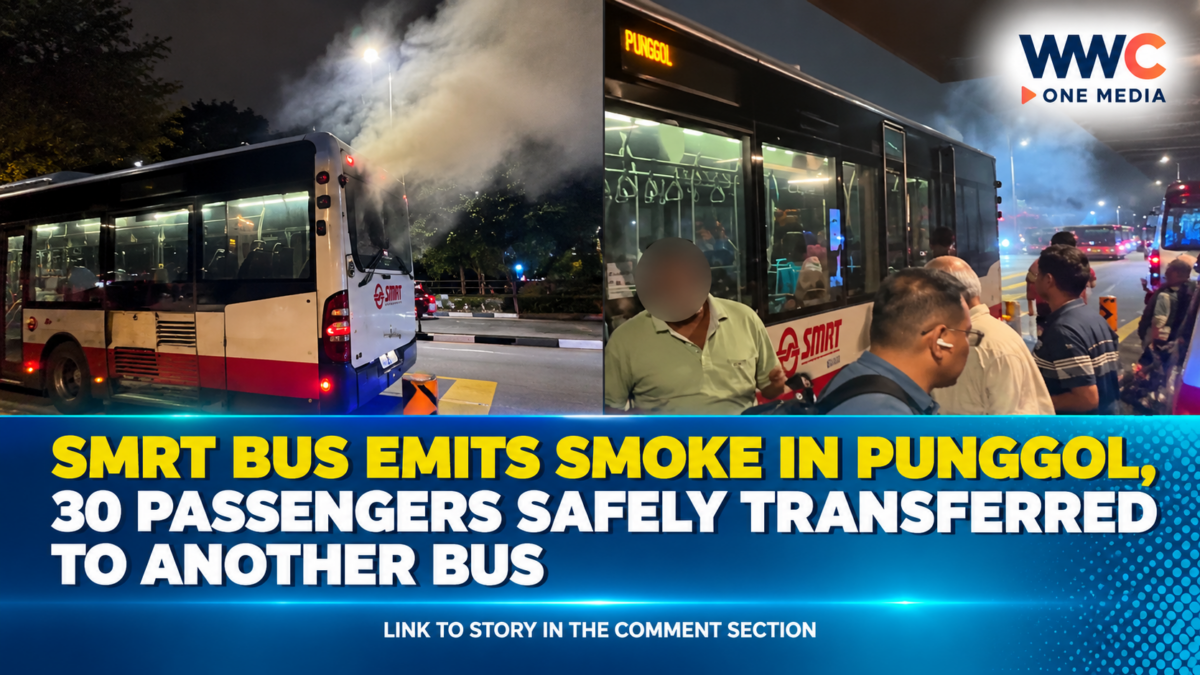 SMRT Bus Emits Smoke in Punggol, 30 Passengers Safely Transferred to Another Bus
