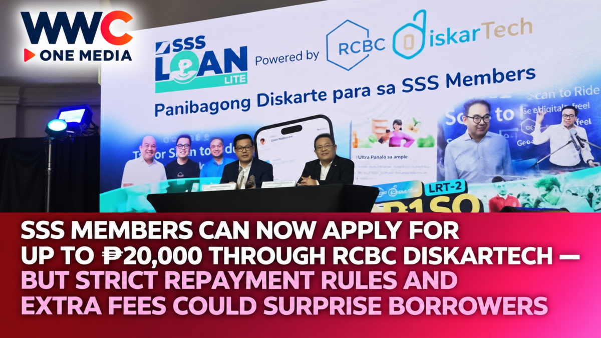 SSS Members Can Now Apply for Up to ₱20,000 Through RCBC DiskarTech — But Strict Repayment Rules and Extra Fees Could Surprise Borrowers