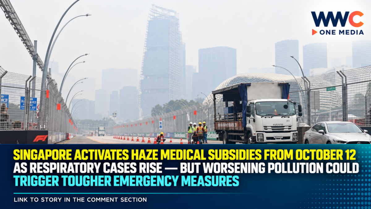 Singapore Activates Haze Medical Subsidies From October 12 as Respiratory Cases Rise — But Worsening Pollution Could Trigger Tougher Emergency Measures