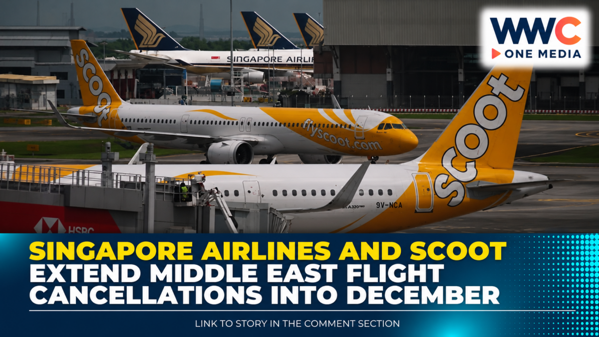 Singapore Airlines and Scoot Extend Middle East Flight Cancellations Into December