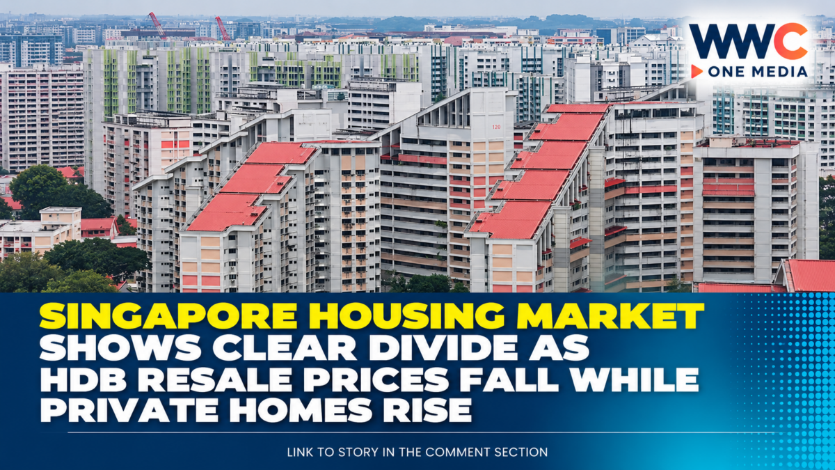 Singapore Housing Market Shows Clear Divide as HDB Resale Prices Fall While Private Homes Rise