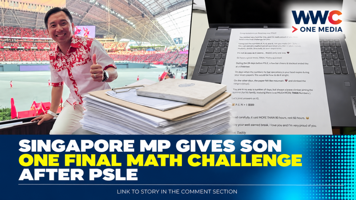 Singapore MP Gives Son One Final Math Challenge After PSLE