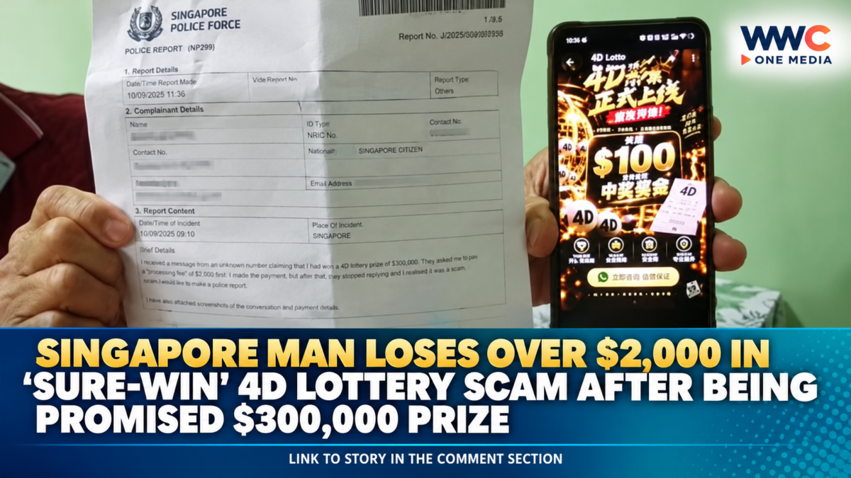 Singapore Man Loses Over $2,000 in ‘Sure-Win’ 4D Lottery Scam After Being Promised $300,000 Prize