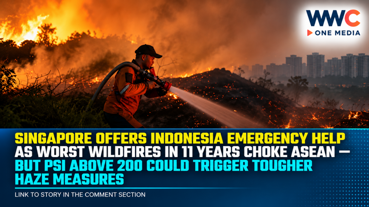 Singapore Offers Indonesia Emergency Help as Worst Wildfires in 11 Years Choke ASEAN — But PSI Above 200 Could Trigger Tougher Haze Measures