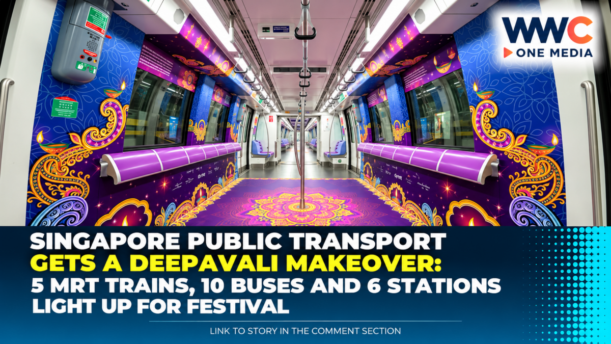 Singapore Public Transport Gets a Deepavali Makeover: 5 MRT Trains, 10 Buses and 6 Stations Light Up for Festival