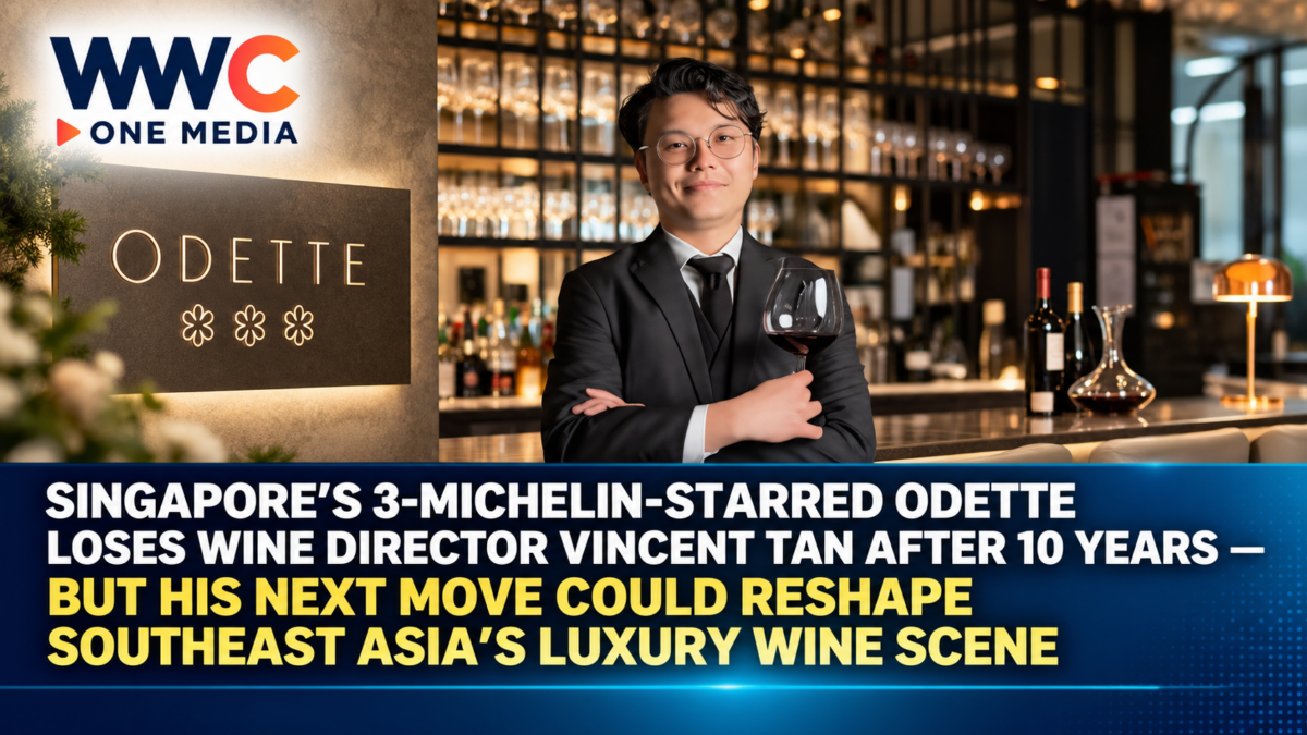 Singapore’s 3-Michelin-Starred Odette Loses Wine Director Vincent Tan After 10 Years — But His Next Move Could Reshape Southeast Asia’s Luxury Wine Scene