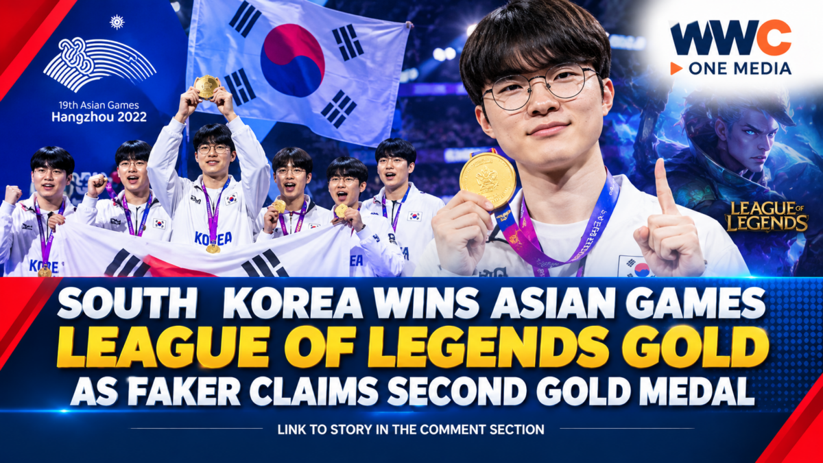 South Korea Wins Asian Games League of Legends Gold as Faker Claims Second Gold Medal