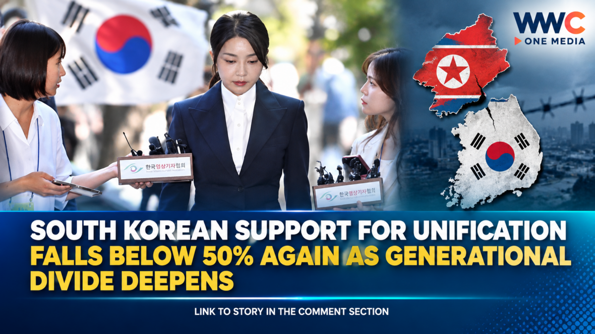 South Korean Support for Unification Falls Below 50% Again as Generational Divide Deepens