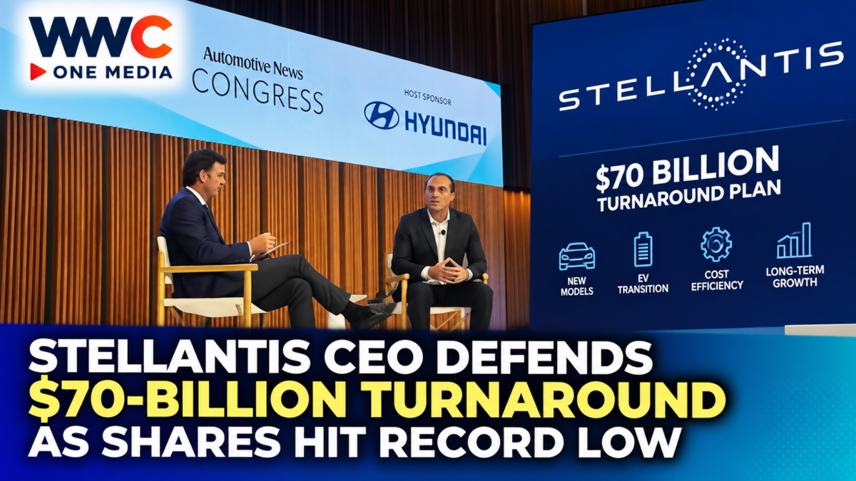 Stellantis CEO Defends $70-Billion Turnaround as Shares Hit Record Low