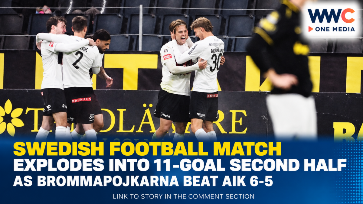 Swedish Football Match Explodes Into 11-Goal Second Half as Brommapojkarna Beat AIK 6-5
