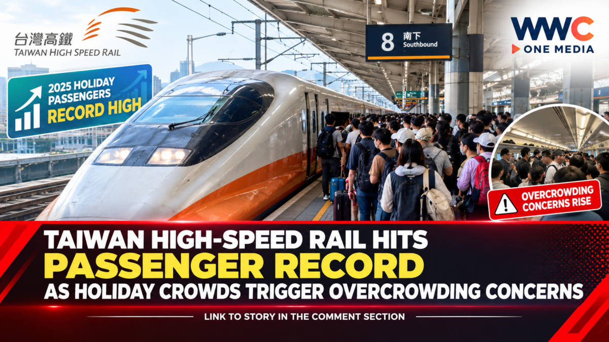 Taiwan High-Speed Rail Hits Passenger Record as Holiday Crowds Trigger Overcrowding Concerns