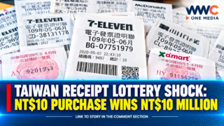 Taiwan Receipt Lottery Shock: A NT$10 Purchase Just Won NT$10 Million